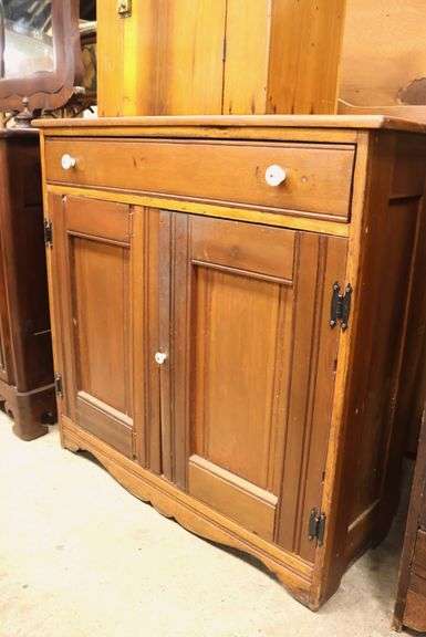 Antique Farmhouse Softwood Jelly Cupboard