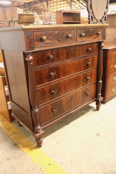 Colonial Revival Empire Style Mahogany Chest