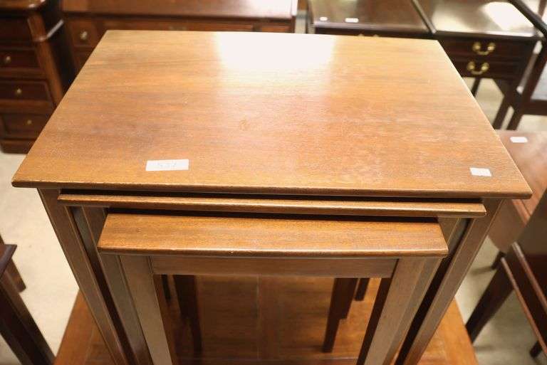 Biggs Inlaid Mahogany Nesting Tables