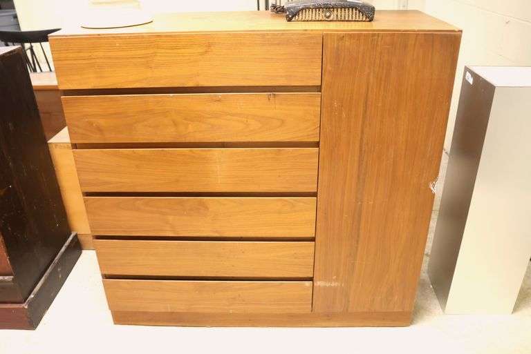MCM Teak Side By Side Dresser, Chips and Wear