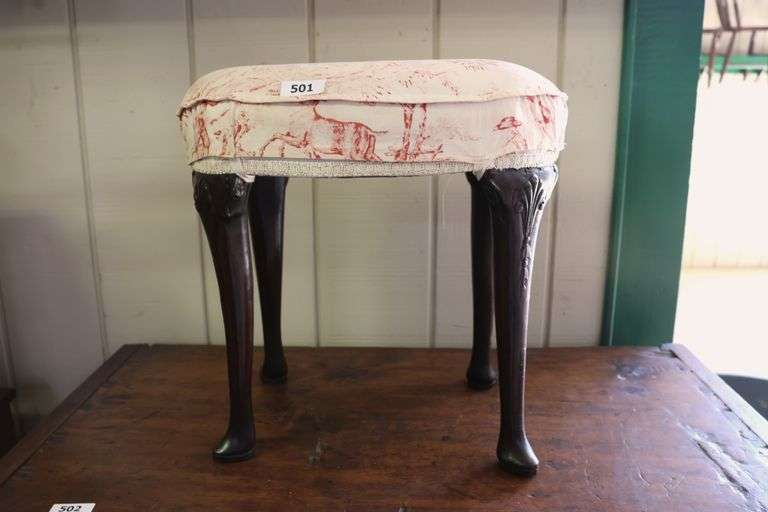 Irish George II Style Shell Carved Footstool