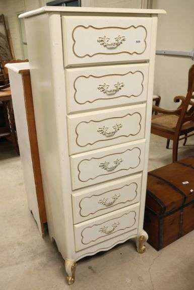 French Provincial Style Painted Lingerie Chest