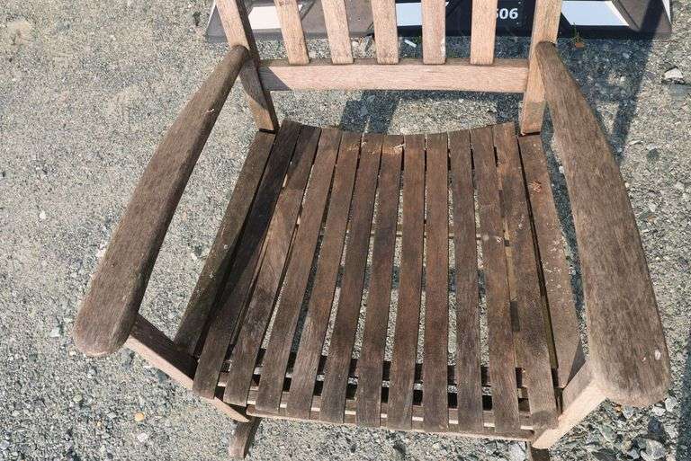 Teak Porch Rocker, Dry Finish