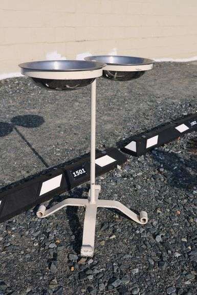 Wrought Iron and Stainless Steel Bird Bath