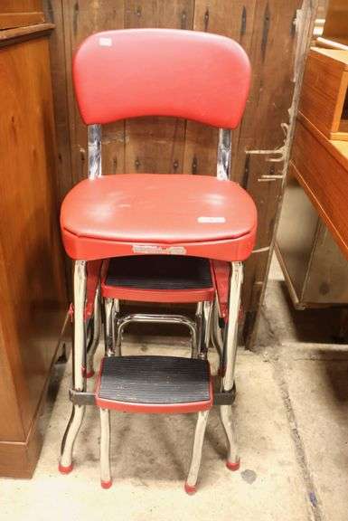 Retro Chrome Kitchen Stool