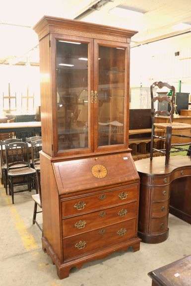 *NO STORAGE* Modern Secretary Desk, Veneer Chips