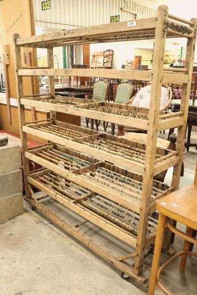 Antique Industrial Shoe Factory Rack