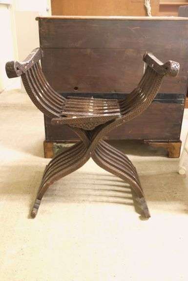 Part of an Anglo-Indian Savonarola Chair
