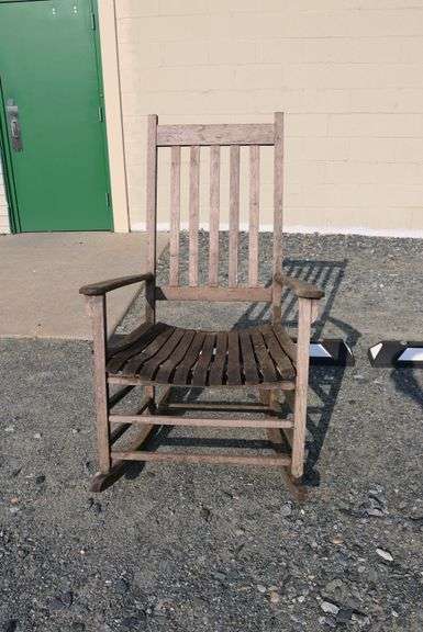 Teak Porch Rocker, Dry Finish