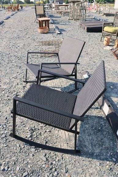 *NO STORAGE* Pair of Patio Rocking Chairs