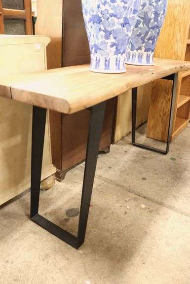 MCM Style Slab Top Console