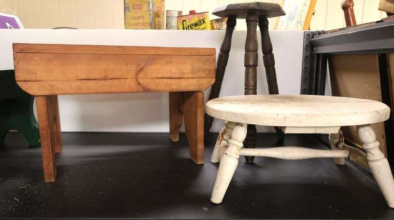 (4) Vintage Wooden Foot Stools