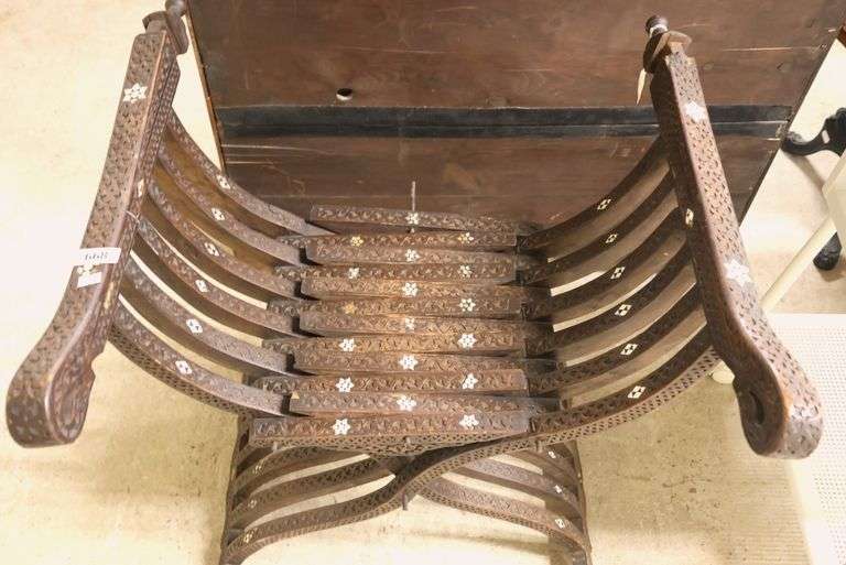 Part of an Anglo-Indian Savonarola Chair