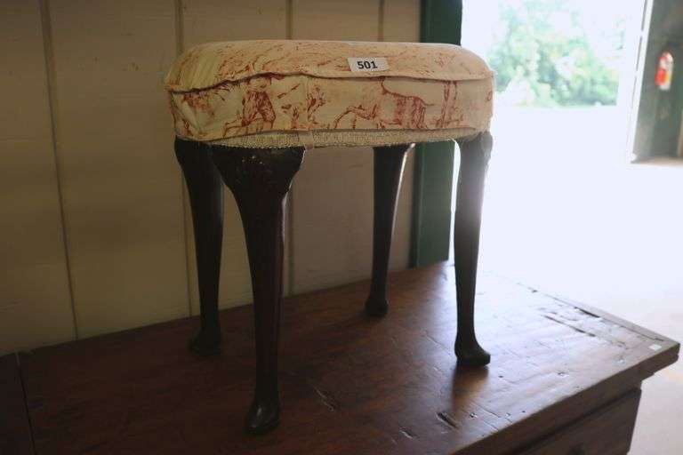 Irish George II Style Shell Carved Footstool
