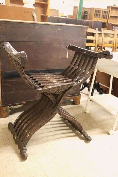 Part of an Anglo-Indian Savonarola Chair
