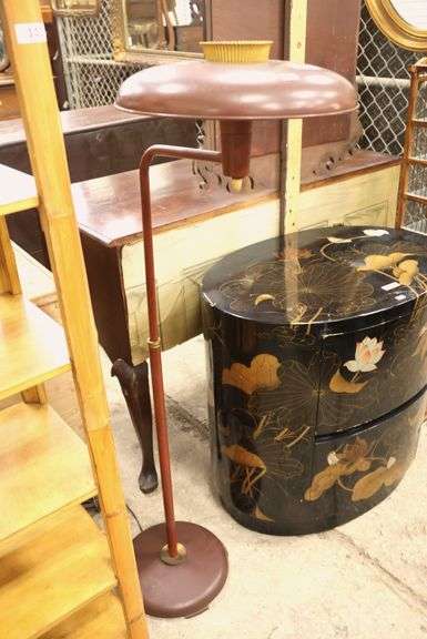 MCM Tole Painted Metal Floor Lamp