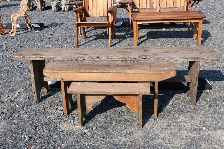 *NO STORAGE* 3 Farmhouse Benches