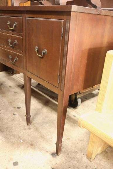 Finch Depression Era Solid Mahogany Sideboard, Minor Wear
