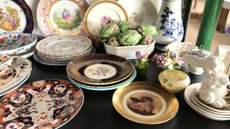 Lot of Vintage & Antique China / Porcelain Dishes, Italian Ceramic Asparagus Dish Etc.