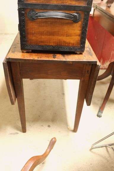 Antique Farmhouse Pine Drop Leaf Table