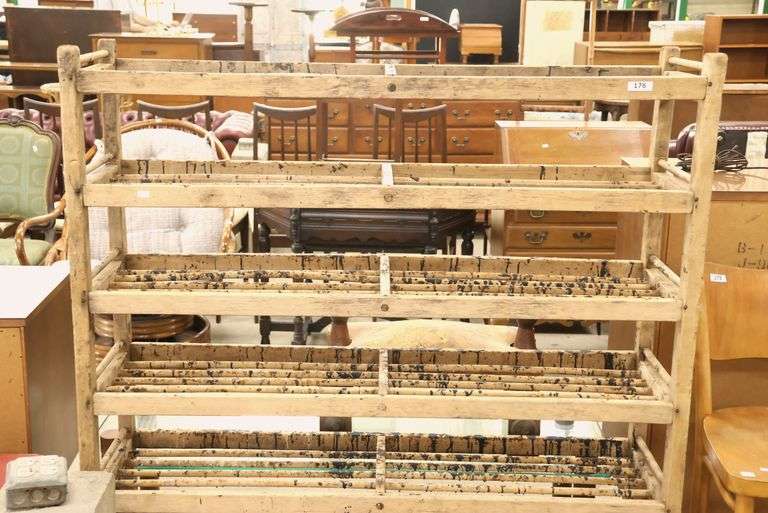 Antique Industrial Shoe Factory Rack