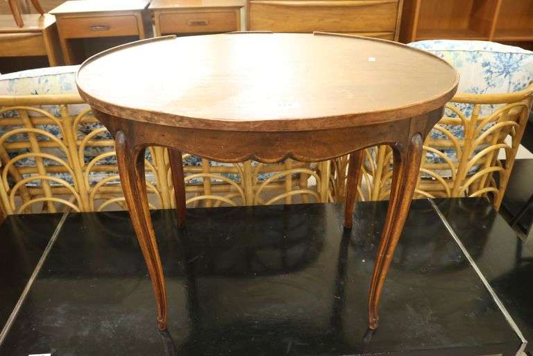 French Provincial Style Walnut Occasional Table, As-Is