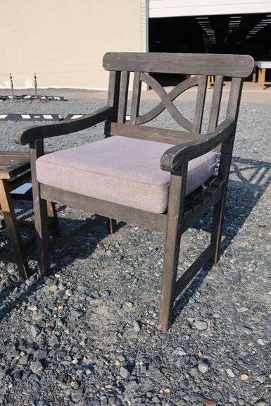 *NO STORAGE* Teak Arm Chairs and Cocktail Tables, Dry Finish