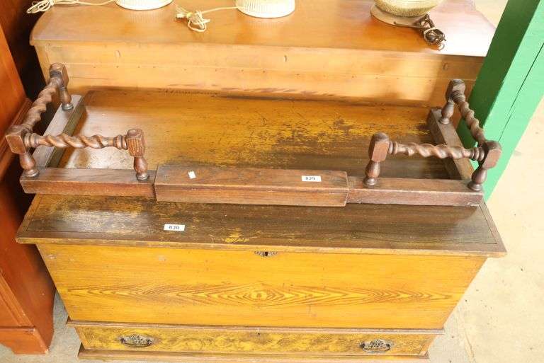 Lancaster Co. PA Ochre Grained Blanket Chest, Wear