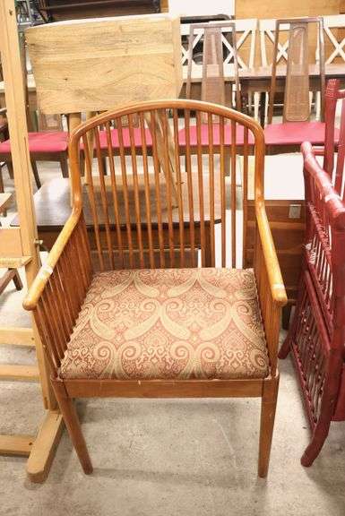 MCM Teak Spindle Armchair, Wear