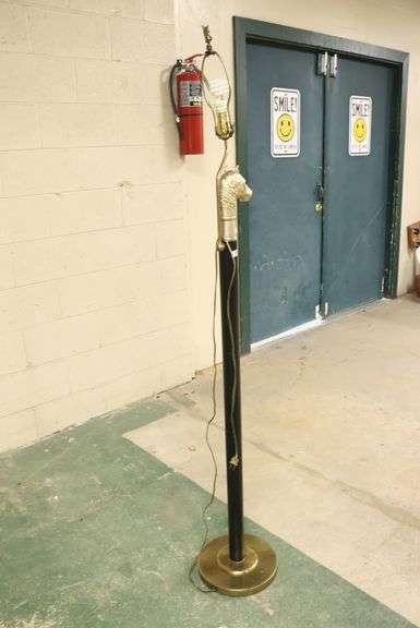 Hollywood Regency Figural Horse Lamp