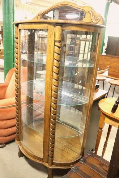 *NO STORAGE* Modern Oak China Cabinet