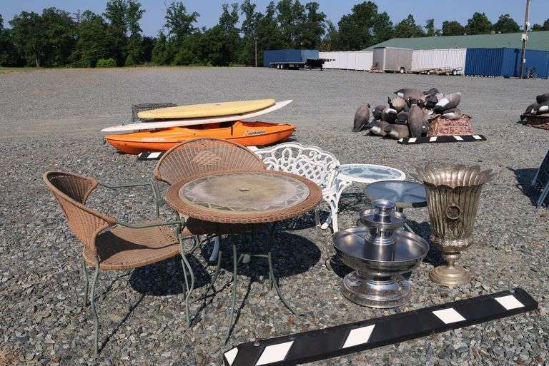 *NO STORAGE* Garden Bench, Wicker Pieces, Etc.
