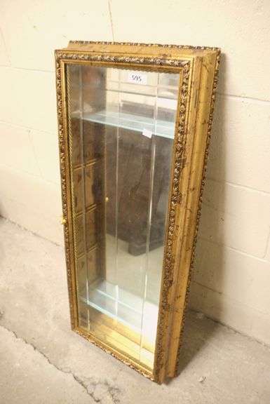 Modern Gilt Curio Cabinet