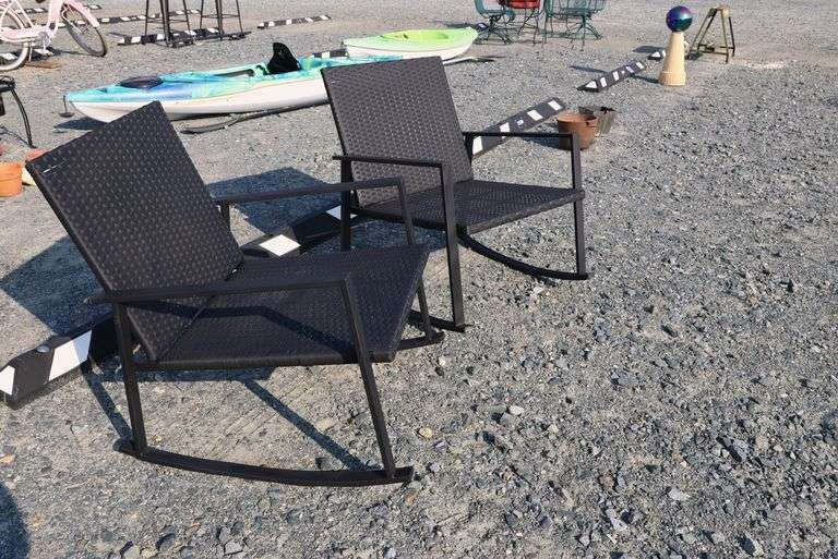 *NO STORAGE* Pair of Patio Rocking Chairs