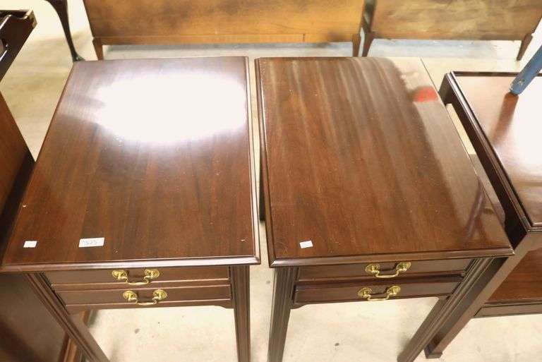 Pair Stickley Mahogany End Tables