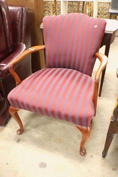 Queen Anne Style Open Armchair