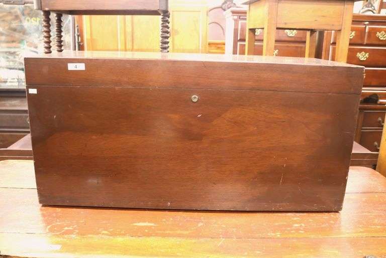 Antique Camphor Wood Dovetailed Campaign Chest