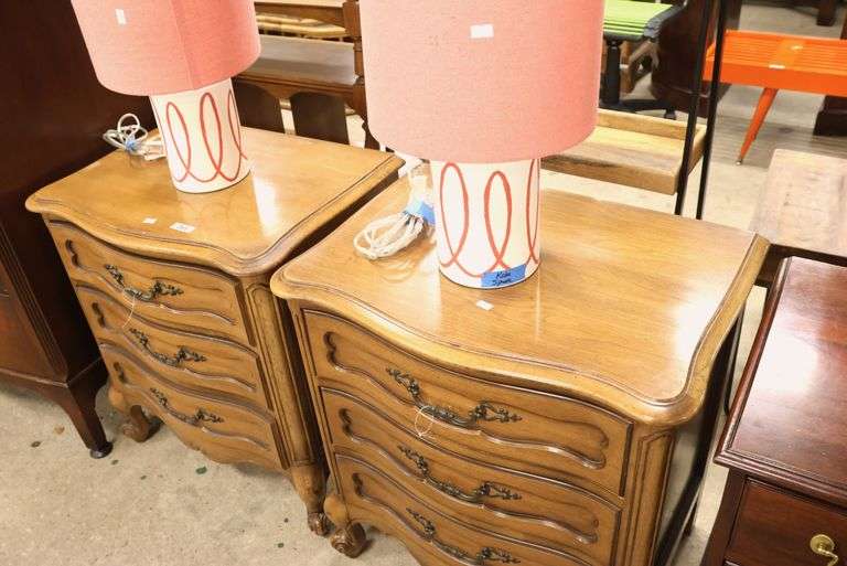 Pair French Provincial Style Nightstands