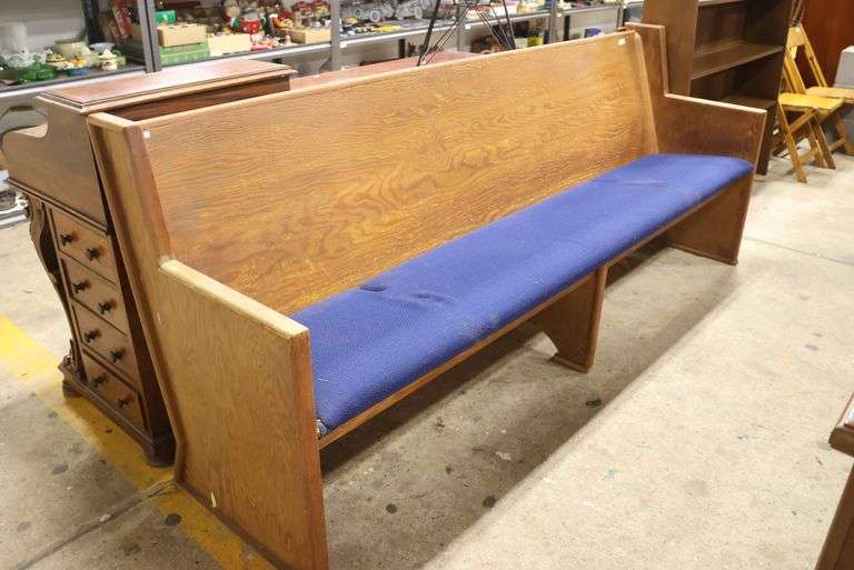 Vintage Rustic Church Pew