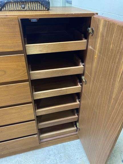 MCM Teak Side By Side Dresser, Chips and Wear