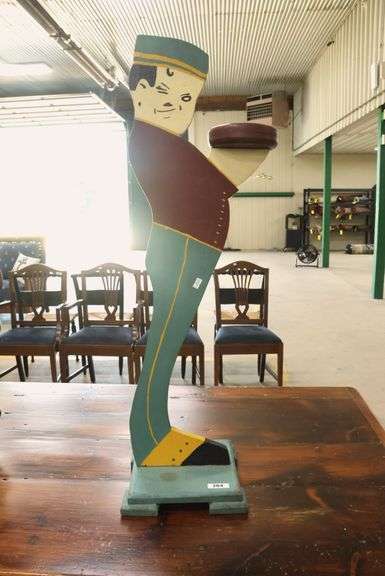 Vintage Folk Art Figural Dumbwaiter