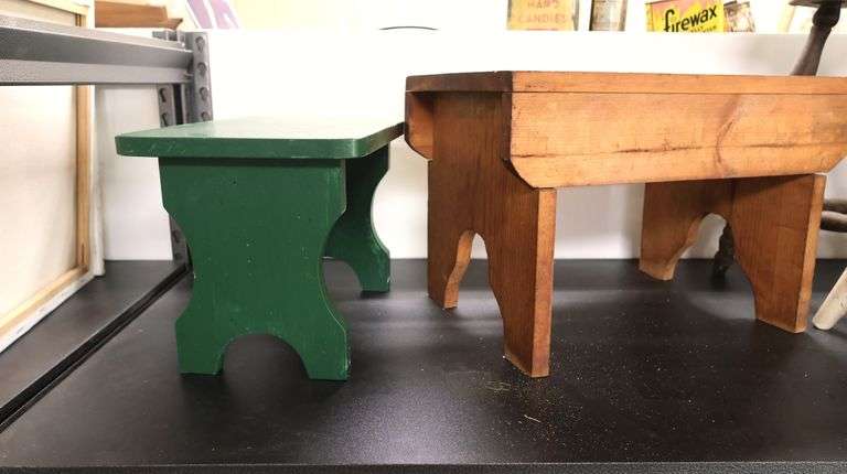 (4) Vintage Wooden Foot Stools