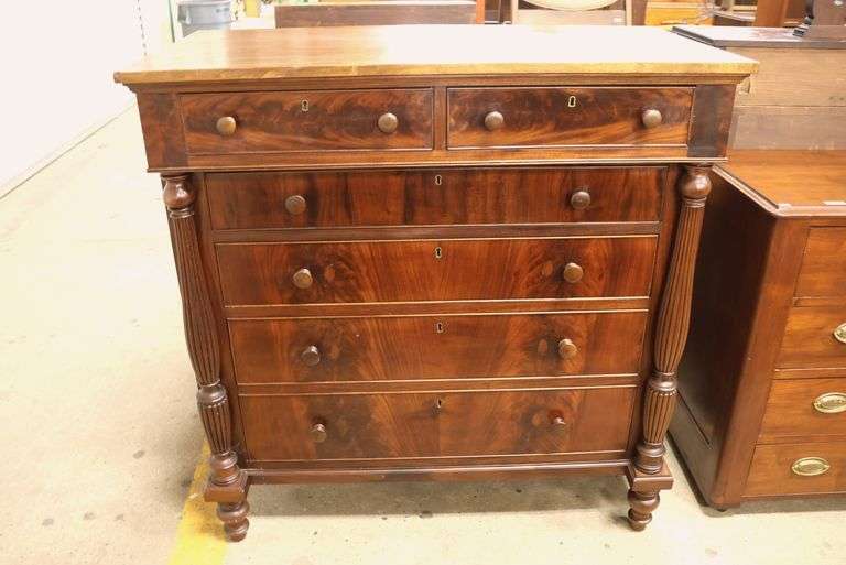 Colonial Revival Empire Style Mahogany Chest