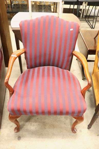 Queen Anne Style Open Armchair