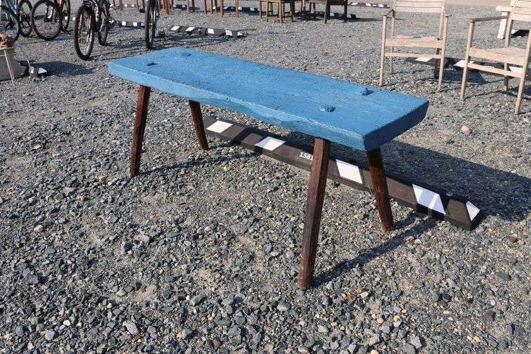 *NO STORAGE* Antique Primitive Farmhouse Bench