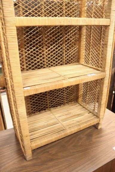Boho MCM Wicker Shelf