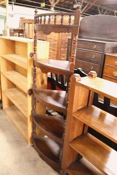 Victorian Walnut Corner Etagere