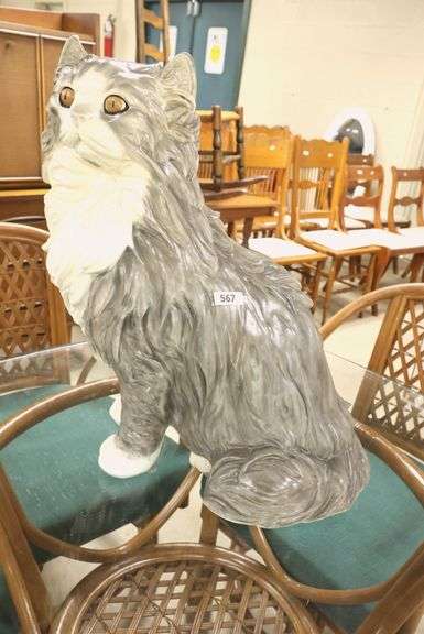 Plaster Cat Statue