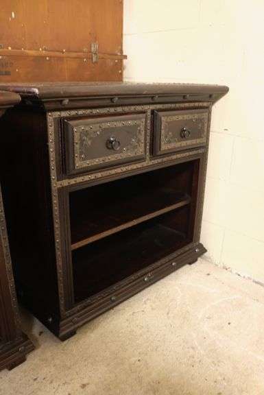 Pair Anglo-Indian Carved Nightstands, Finish Wear