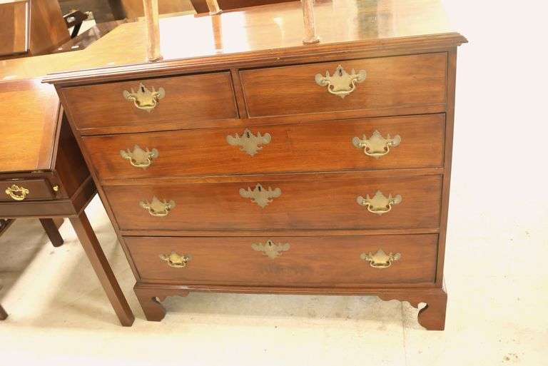 Chippendale Walnut Chest of Drawers, Feet Replaced